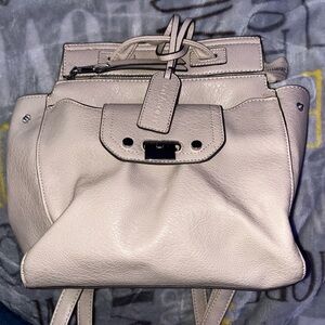Sole/Society Pebbled Satchel Faux Leather Tote Shoulder StrapTan/Taupe